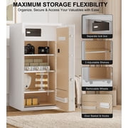 TigerKing 11.5 Cu.ft Extra Large Home Safe, Heavy Duty Digital Security Safe with Touchscreen Keypad, 180lb Solid Steel, 6 Locking Bolts for Home Office, White