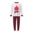 thumbnail image 2 of AceBaby Christmas Family Matching Pajamas Set, Tree and Letter Print Holiday  Sleepwear Loungewear PJs, 2 of 10