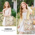 thumbnail image 3 of Ayieyill Corduroy Tote Bag Large for Women Girl Lady Canvas Shoulder Cord Purse and Handbags with Inner Pocket (Retro Flower), 3 of 6