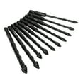 thumbnail image 2 of Cross Drill Bit, Cemented Carbide Multiple Sizes Masonry Twist Bits Rustproof With Hex Shank For Thin Iron Plate For Ceramics, 2 of 8