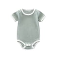 thumbnail image 2 of Baby Girls Bodysuits Soft Ribbed Romper for Toddler 0 24 Months Comfortable Breathable Casual Outfit, 2 of 4