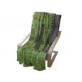 thumbnail image 4 of Nature Soft Flannel Fleece Blanket, Summer Season Forest with Flourishing Trees Grass and Pathway Tranquil Scenery, Cozy Plush for Indoor and Outdoor Use, 50" x 70", Fern Green Brown, by Ambesonne, 4 of 6