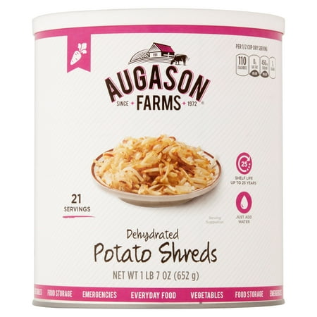 Augason Farms Emergency Food Dehydrated Potato Shreds, 23 oz