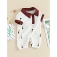 thumbnail image 3 of Bagilaanoe Newborn Baby Boy Summer One-pieces Print Short Sleeve Jumpsuit 3M 6M 12M 18M 24M Infant Romper Casual Clothing, 3 of 7