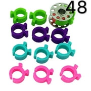 PeavyTailor 48 Pcs Thread Bobbin Holders Clips Great for embroidery, quilting and sewing thread