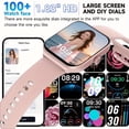 thumbnail image 5 of 83" Smart Watch: Wireless Calls, Fitness Tracker with Activity Monitor, Step Counter, Message Alerts, Sports Modes, USB Charging for iPhone/Android. Perfect Gift in Black/Pink., 5 of 14