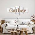 thumbnail image 2 of Elephant Stock Farmhouse Gather Wall Art - Horizontal Multi Panel Canvas - Living Room Wall Decor - Wall Signs Multi Panel - Brown And Yellow Decor By Beth Grove - 55" x 24", 2 of 8