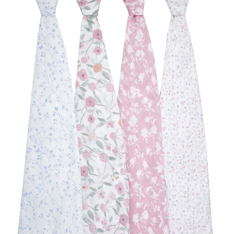 Aden + Anais Muslin Swaddle Blankets, 4-Pack, 44x44 Inch photo 4