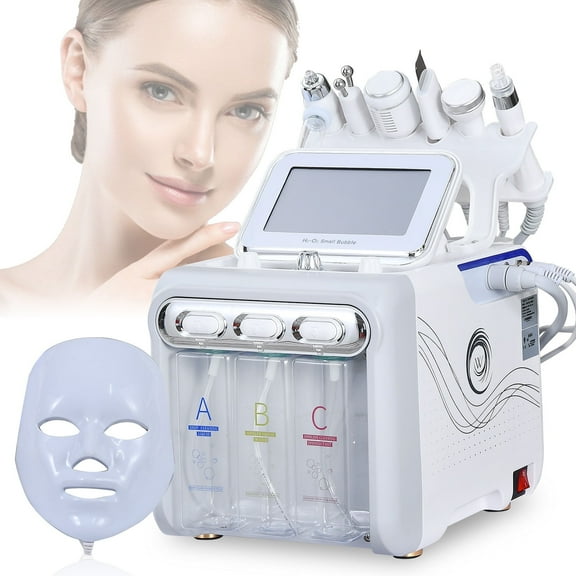 Amilibeauty 7 in 1 Hydrogen Oxygen Facial Machine, Professional Face Skin Spa Machine Facial Moisturizing Pores Cleansing Machine Suitable for Home and Beauty Salon, Ideal Gift for Women Men