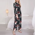 thumbnail image 3 of Yiaed Watercolor Floral Print Pajamas Women's Long Sleeve Sleepwear Soft Button Down Loungewear Pjs Lounge Set Nightwear Womens Pajama Pants-XX-Large, 3 of 7