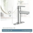thumbnail image 2 of Moen Rinza Spot Resist Faucet 1-Handle Single Hole WaterSense Bathroom Sink Faucet with Drain and Deck Plate, 2 of 2