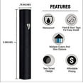 thumbnail image 3 of Aluminum Mezuzah Case with 3D Painted Shin Design Easy Peel and Stick Judaica Door Mezuza for Parchment Scroll (Black, 5 Inches), 3 of 6