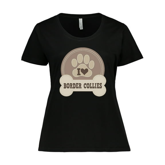 Inktastic Border Collie Dog Gifts Women's Plus Size T-Shirt