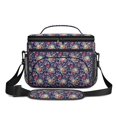 thumbnail image 2 of Pioneer Flower Floral Print Pattern Insulated Lunch Box for Women Men, Medium Leakproof Cooler Bag with Adjustable Strap, 10"x6.7"x8", 2 of 6