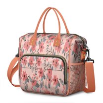 Pioneer Flower Floral Print Pattern Womens Lunch Box for Work,Insulated Large Lunch Bag for Tween and Teen,Loncheras Para Mujer,Leakproof Adult Lunch Bag for Work,Beach,Travel,Picnic,Camping