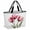 Coral Pink Green, variant on Blue Tulip Beach Bag for Women, Large Breathable Mesh Beach Tote Bag, Abstract Flower Country Farm Floral White Sandproof Lightweight Travel Bags for Vacation Picnic Swimming Pool 15.7"x15.7"x9.1"