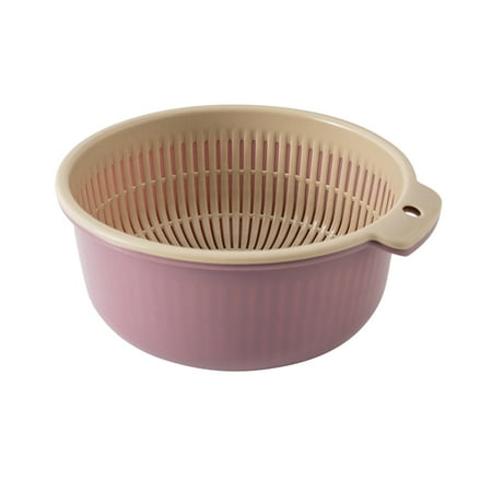 

1Pc Multifunctional Double-layer Draining Basket Fruit Vegetable Clean Filter Storage Basket Wash Colanders Food Container (Nordi