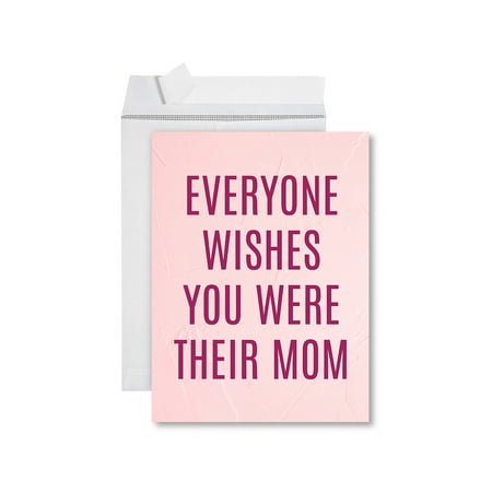 Koyal Wholesale Funny Mother's Day Jumbo Card With Envelope, Everyone Wishes You Were Their Mom, Set of 1