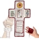 thumbnail image 1 of Santuario de bolsillo católico hecho a mano con cruz de plata incorporada, altares de viaje, colcha de oración con cruz en el interior, espirituales cristianos para amigos y familiares., 1 of 1