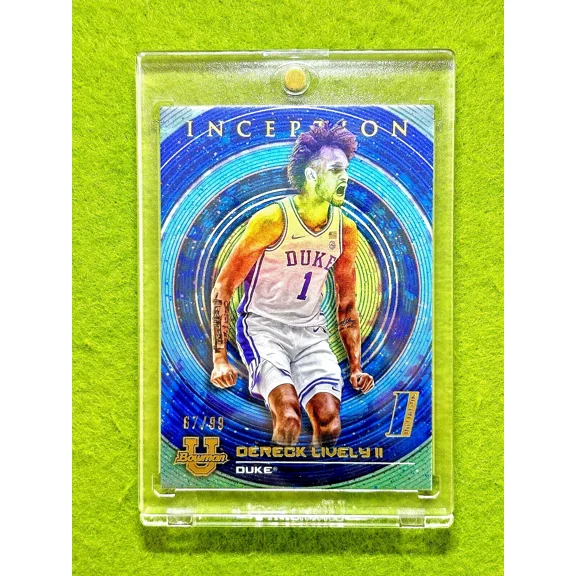 Dereck Lively PRIZM BLUE REFRACTOR # /99 ROOKIE CARD 2022-23 Bowman INCEPTION RC