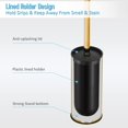 thumbnail image 3 of Stainless Steel Compact Toilet Brush and Holder, free standing,Heavy Duty Cleaner for Bathroom, Gold, 3 of 6