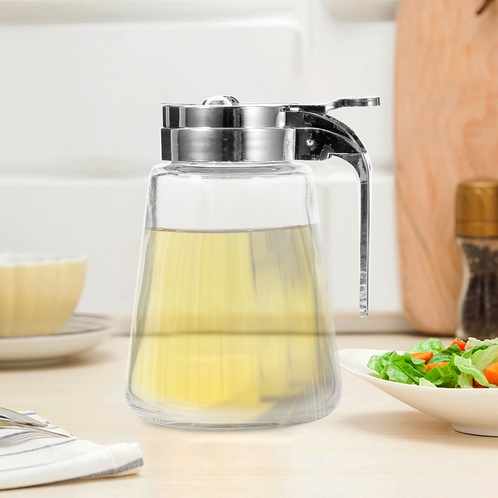 2 Pcs Syrup Maple Dispenser Coffee Anti Leak Creamer Pitcher Oil Salad Dressing Sugar for Bar