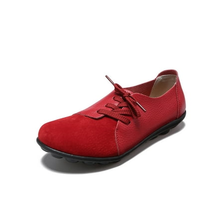 

Colisha Women Comfort Low Top Leather Shoe Travel Loafers Womens Walking Breathable Flat