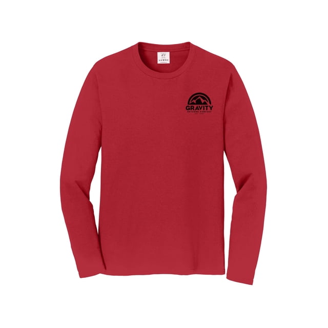 Gravity Outdoor Co. Chemise à Manches Longues - CardInal - Logo Noir - P