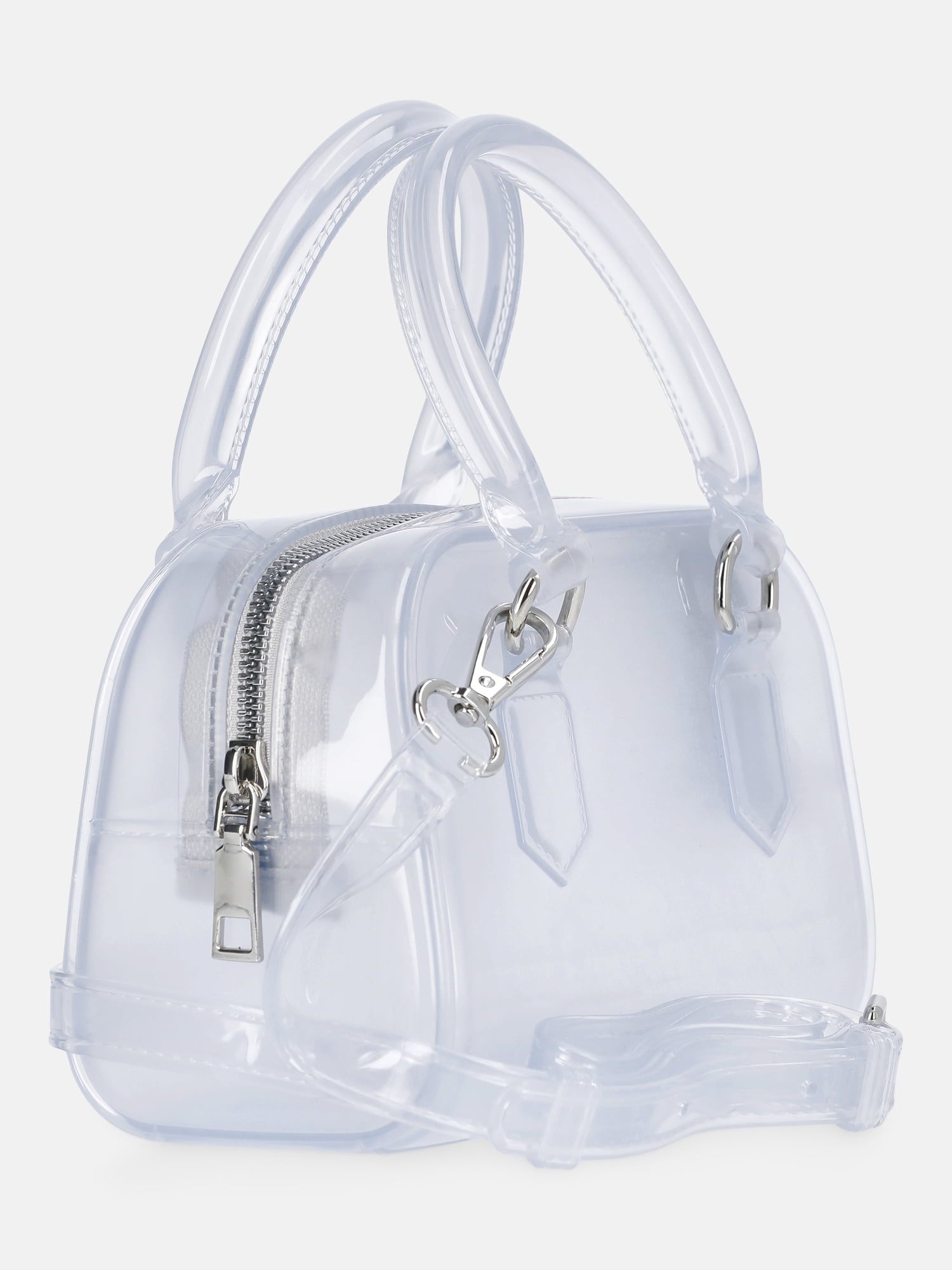 No Boundaries Women's Jelly Top Handle Mini Bag, Clear
