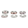 thumbnail image 6 of Pack of 6 Adjustable Stackable Rings Featuring Gemstones for Comfort Fit and Multiple Fashion Combinations, 6 of 8