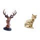 thumbnail image 5 of Figura Decorativa De Cabeza De Gato Y Ciervo, Escultura Artesanal De Animales, Estatua, Decoración Del Hogar, Adorno Decorativo, Arte De Resina Para Mesita De Noche, Escritorio Y Chimenea., 5 of 8