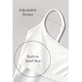 thumbnail image 2 of Camiseta sin mangas Pact de algodón orgánico con sujetador con repisa para mujer, color blanco M, 2 of 5