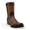 Camel, variant on Men’s Caiman Print Cowboy Boot, Mid-Calf Leather Western Boot, Full Side Zipper, Square Toe