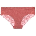 thumbnail image 2 of Marilyn Monroe Women's Sexy Lace Hipster Brief Panties 5 Pack - Black & Cherry Red Floral Checks - Medium, 2 of 9