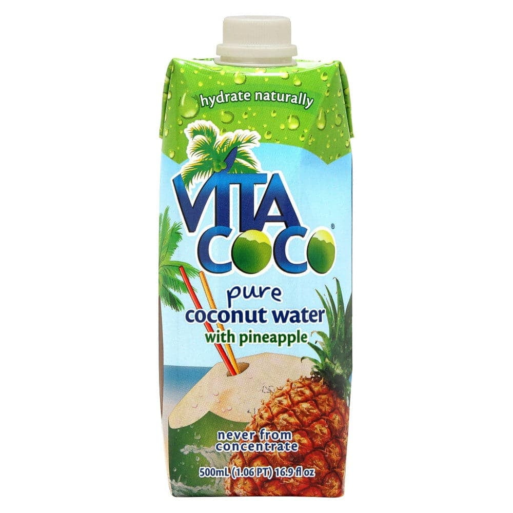 Vita Coco Pure Coconut Water with Pineapple, 17 oz Pack of 12