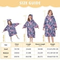 thumbnail image 4 of FORMRS Wearable Blanket Hoodie with Sleeves for Kids Cozy Flannel Sweatshirt, Watercolor Pink Marble Pattern, 4 of 7