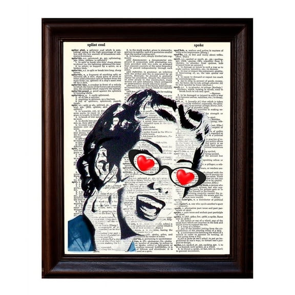Linda Loveingsworth - Dictionary Art Print Printed On Authentic Vintage Dictionary Book Page - 8 x 10.5