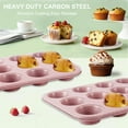 thumbnail image 3 of Bakdcore 12 Cup Muffin Pan, Carbon Steel Cupcake Tin, Non Stick Muffin Tins for Making Muffin Cakes,Bread, Tart(2-Count), 3 of 6