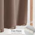 thumbnail image 5 of NICETOWN Rod Free Outdoor Curtain for Patio Waterproof, Sticky Top & Backtab Bottom with Free Rope Privacy Protective Windproof, 2 Panels, Tan, W52 x L84, 5 of 11