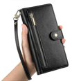 thumbnail image 5 of Df-011 For Oneplus Nord 4 Case Zipper Pocket Wallet Leather Phone Cover With Straps - Pink, 5 of 5