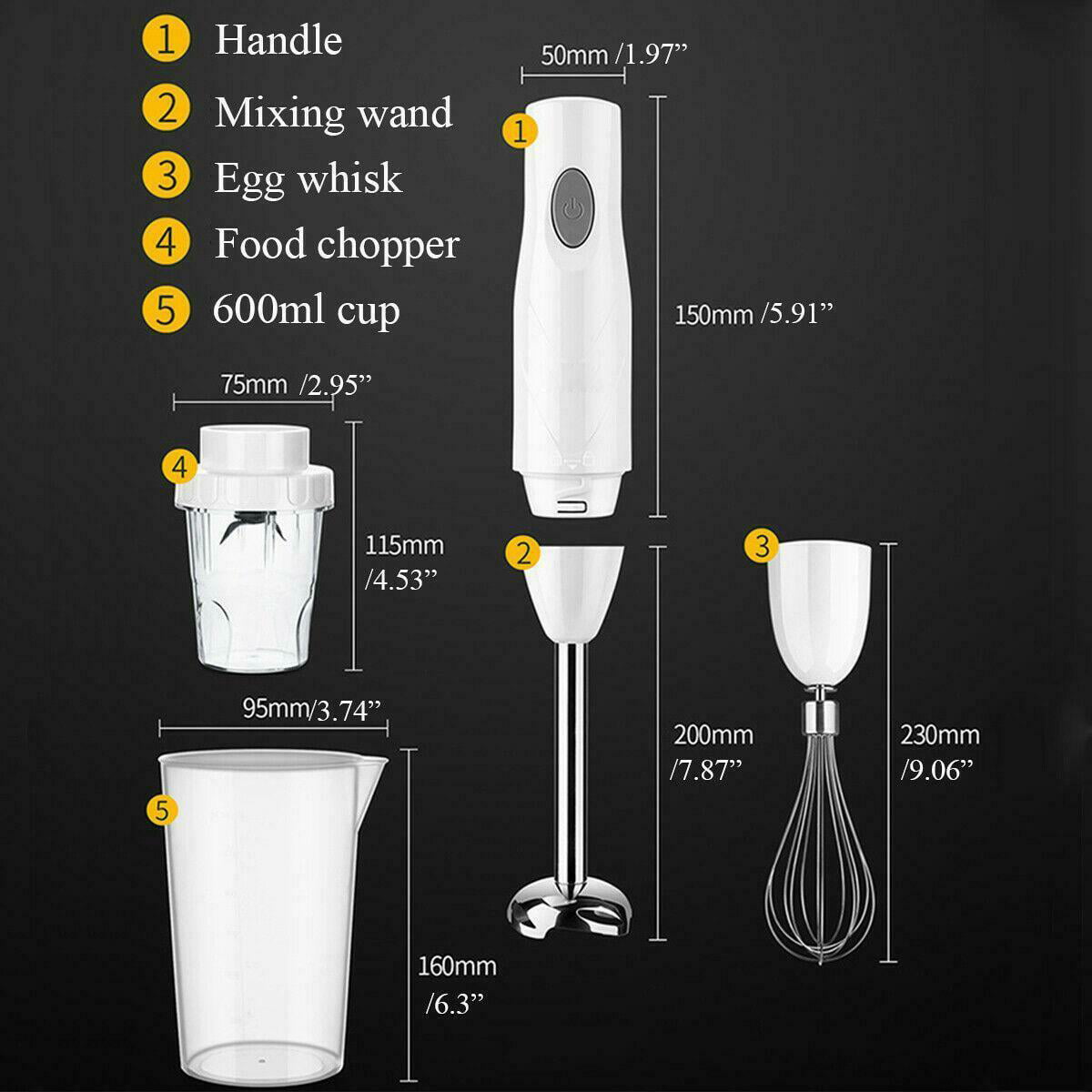 Hand Mixer 4 In 1 Tumbler Wand Mixer, Grinder, Emulsifier Mixer, Stainless  Steel Blade, 2 Speed For Smoothies, Soups, Sauces, Baby Food - Food Mixers  - AliExpress