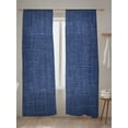 thumbnail image 5 of Navy Blue Linen Sheer Curtains 84 Inch Long 2 Panels, Farmhouse Pure Color Country Vintage Light Filtering Rod Pocket Semi Sheer Curtains, Sheer Voile Drapes for Living Room Bedroom, 52"x84", 5 of 5
