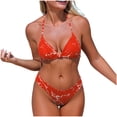 thumbnail image 3 of TaTaai Women's Flattering V Neckline Bikini, Adjustable Suspender Design with Detachable Padded Support, High Waist Coverage for Pool and Seaside Gift, 3 of 8