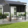 thumbnail image 2 of Outsunny Pergola en Métal 10 Pieds x 10 Pieds avec Auvent Rétractable pour Patio, Terrasse, 2 of 10