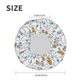 thumbnail image 4 of KLL Carrot Rabbit Pattern Shower Cap & Bath Cap for Women,Reversible Oversized Waterproof Shower Caps for all Hair Lengths,Elastic Reusable Bathing Hair Cap, 4 of 6
