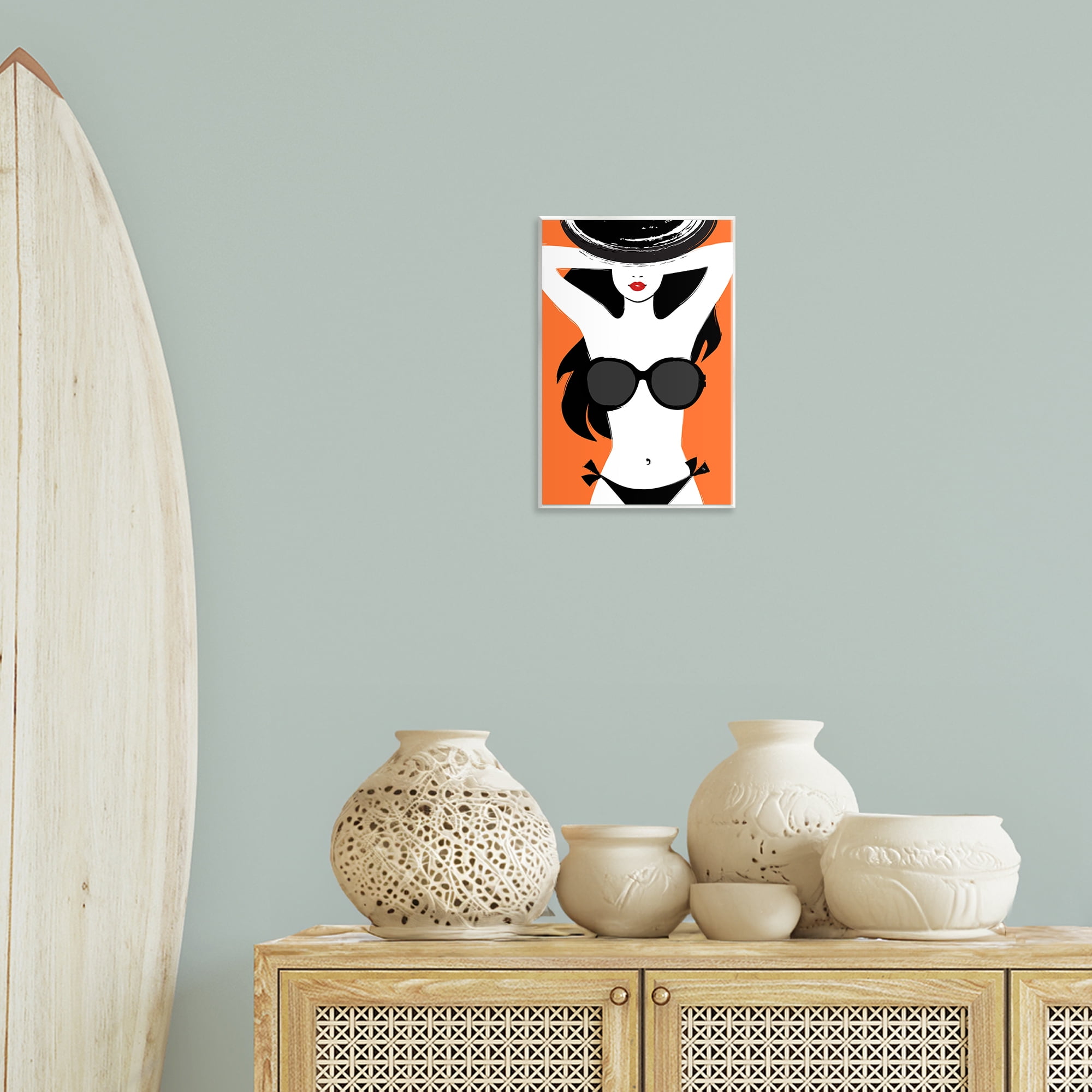 Stupell Industries Summer Vibes Girl Coastal Painting Unframed Art Print Wall Art, 10 x 15