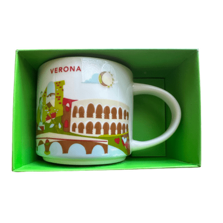 Starbucks You Are Here Verona Italy Ceramic Coffee Mug New with Box