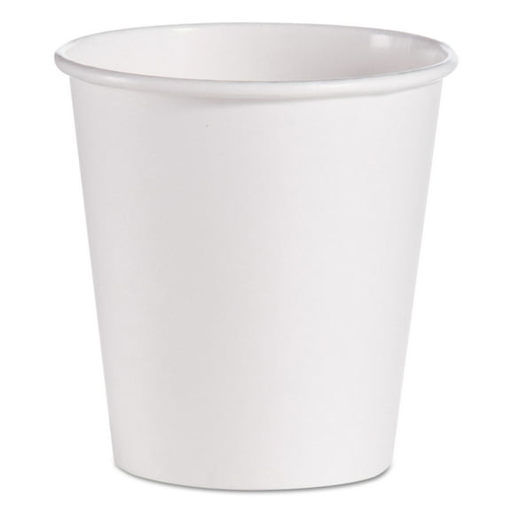 Dart® Single-sided Poly Paper Hot Cups, 10 Oz, White, 1000/carton