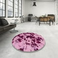 thumbnail image 4 of Ahgly Company Machine Washable Indoor Rectangle Abstract Hot Pink Area Rugs, 4' x 6', 4 of 7