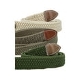 thumbnail image 6 of INSPIRE CHIC Women's Elastic Stretchy Braided Woven Alloy Buckle Belt Green+Dark Beige+Beige, 6 of 6